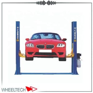 جک دو ستون فانبائو با ظرفیت بالا، مناسب تعمیرگاه‌های خودرو، دارای قفل ایمنی و طراحی مقاوم برای عملکرد مطمئن و پایدار.