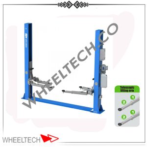 جک دو ستون آپو، بالابر هیدرولیکی با ظرفیت بالا برای تعمیرگاه‌های خودرو، مناسب برای انواع خودروهای سبک و نیمه‌ سنگین.