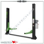 جک بالابر دو ستون پولی PL-40-2BH با پایه H فلزی و ظرفیت 4 تن، مناسب برای تعمیرگاه خودرو