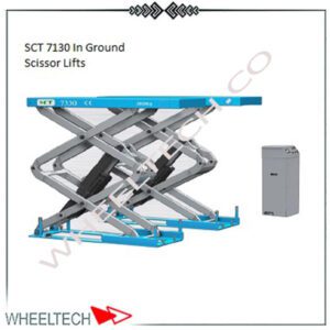 جک قیچی توکار SCT مناسب برای کارگاه‌ها و تعمیرگاه‌ها، با طراحی ویژه برای نصب زیرزمین و سهولت در استفاده.