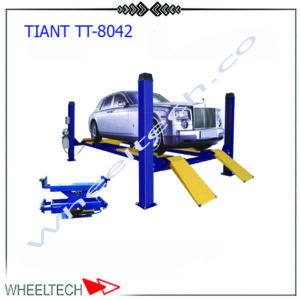 جک چهارستون چینی با قابلیت تحمل وزن بالا و عملکرد دقیق، ایده‌آل برای تعمیرگاه‌ها و کارگاه‌های خودروسازی. این جک به راحتی خودروهای سنگین و با ابعاد مختلف را جابجا می‌کند.
