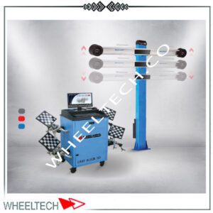 دستگاه میزان فرمان 3D پاریزان صنعت برای تنظیم دقیق زاویه چرخ‌ها و فرمان خودرو با استفاده از فناوری روز دنیا.