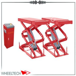 جک قیچی توکار اطلس با ظرفیت بالا و عملکرد هیدرولیکی، مناسب برای تعمیرگاه‌های حرفه‌ای و اتوسرویس‌ها