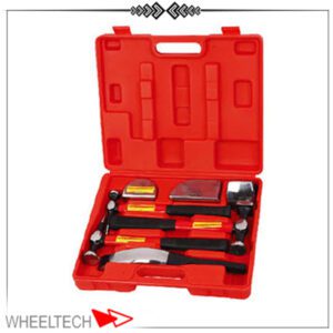 کیت ضربه زن صافکاری بدنه خودرو، ابزار تخصصی برای ترمیم فرورفتگی‌ها و صافکاری بدون رنگ.