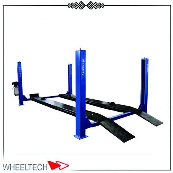 جک چهارستون فانبائو مخصوص بالابری خودروهای سبک و سنگین تصویر جک چهارستون فانبائو، مناسب تعمیرگاههای حرفهای برای سرویس و تست چرخ خودروهای سواری و شاسیبلند