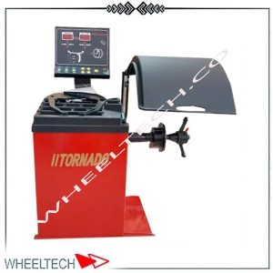 نمای روبرو از دستگاه بالانس چرخ سواری تورنادو مناسب آپاراتی و مکانیکی