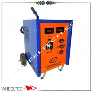 شارژر استارتر صنعتی الکترو صنعت 7000 برای خودروهای سبک و سنگین با نمایشگر دیجیتال و محافظت کامل