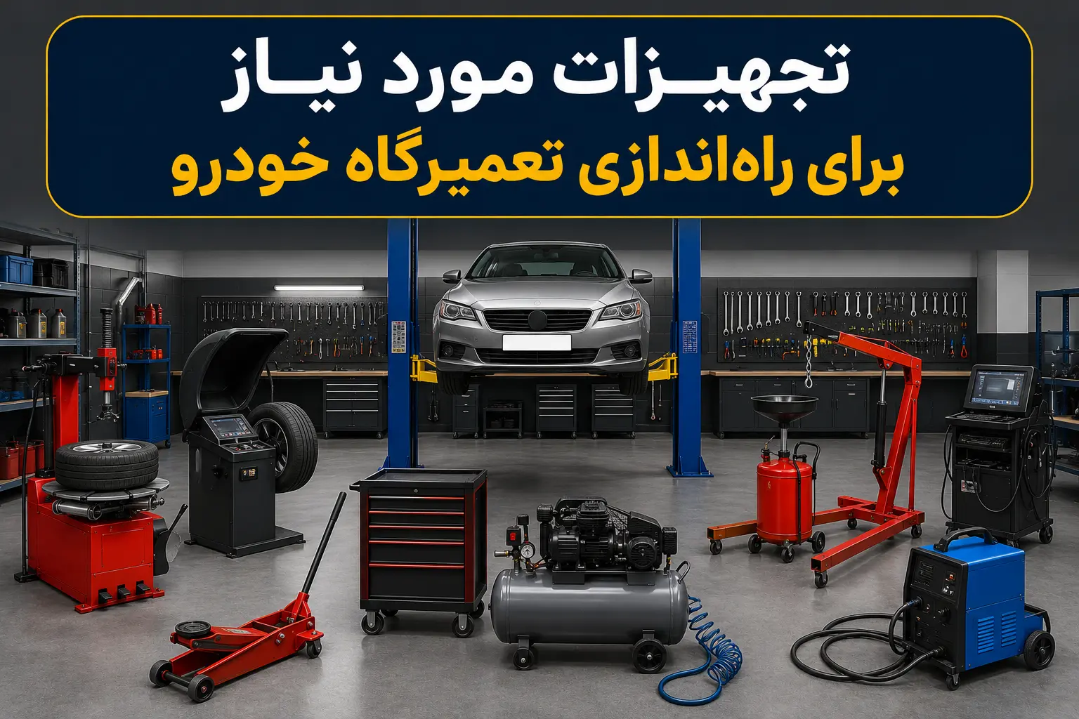 تجهیزات مورد نیاز برای راه‌اندازی تعمیرگاه خودرو